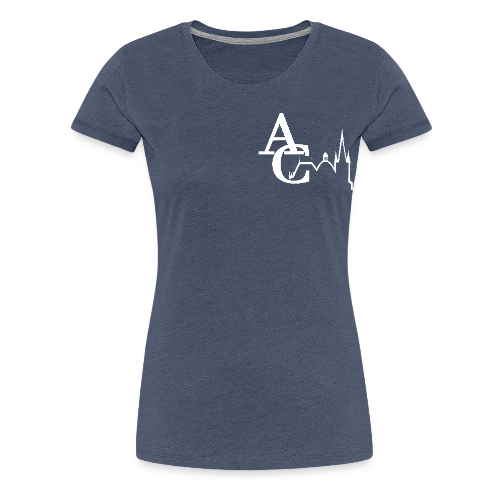 AC Frauen Premium T-Shirt - Blau meliert