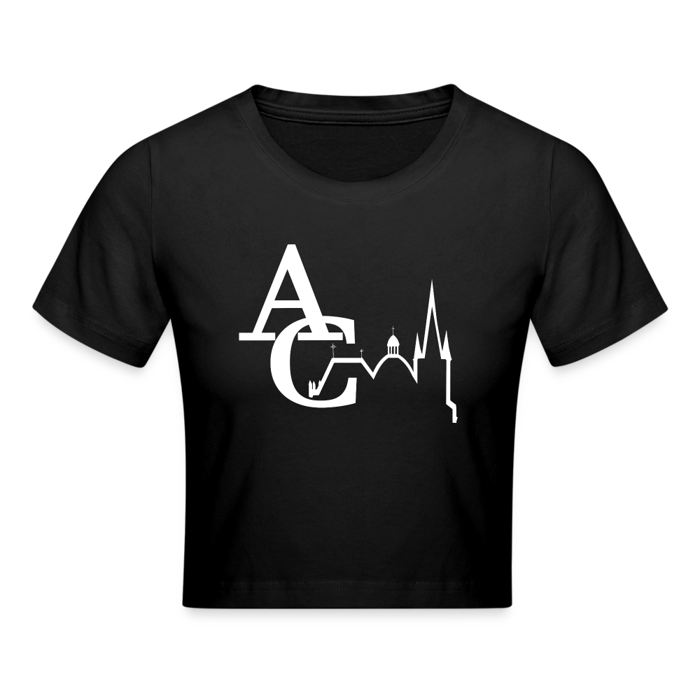 Aachen Crop T-Shirt - Schwarz