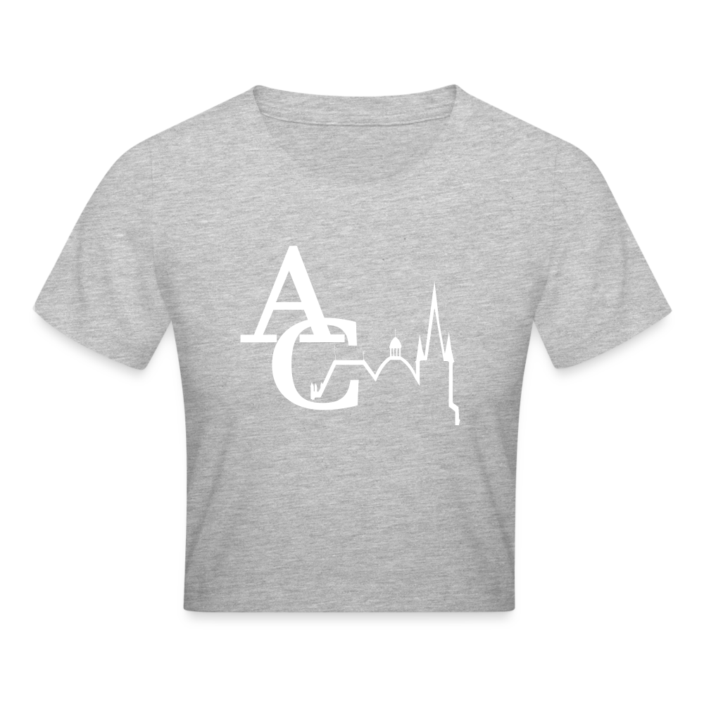 Aachen Crop T-Shirt - Grau meliert