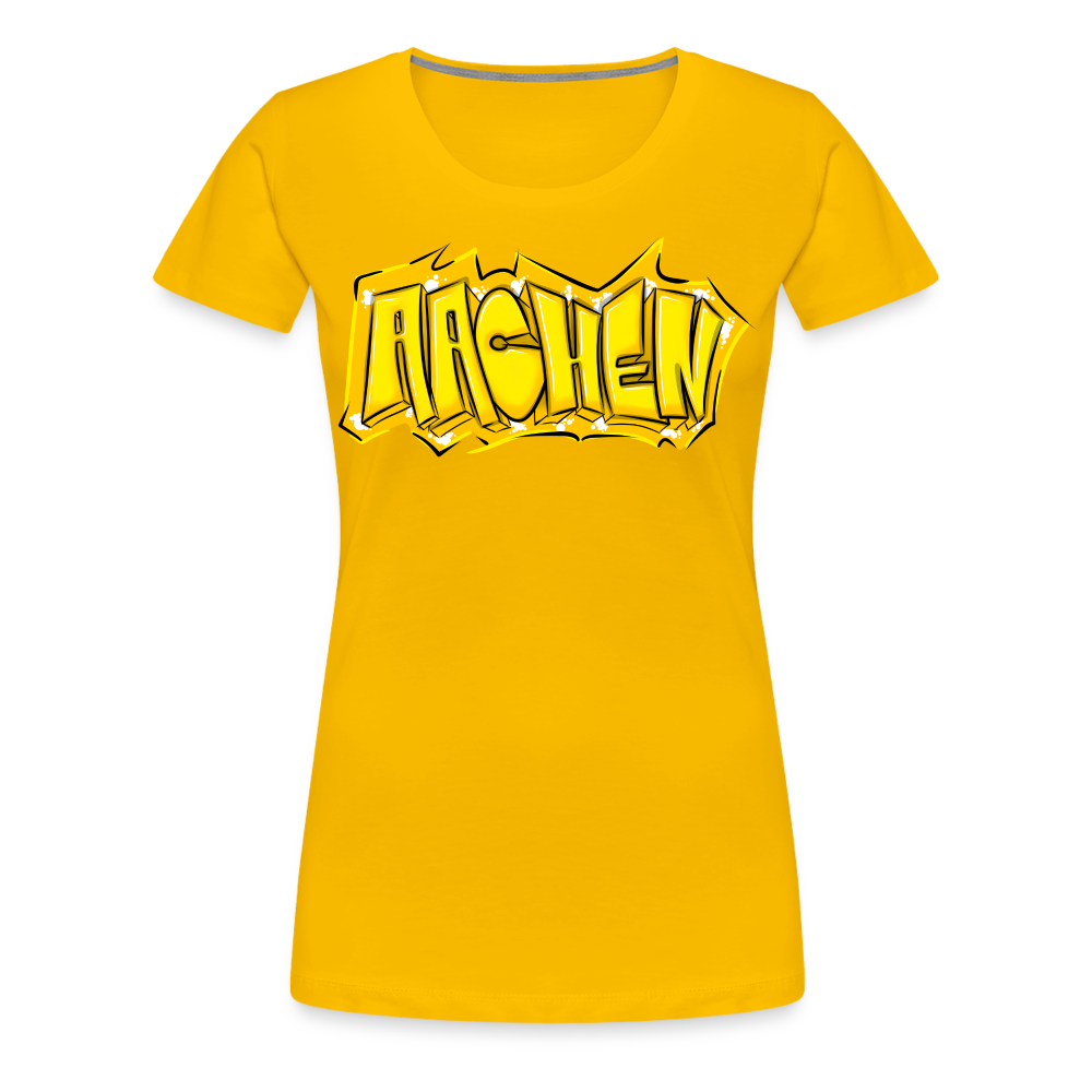 Aachen Frauen Premium T-Shirt - Sonnengelb