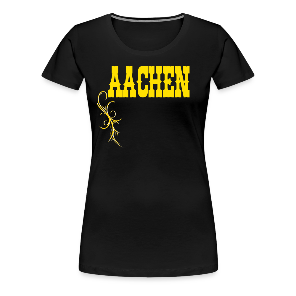 Aachen WW, Frauen Premium T-Shirt - Schwarz