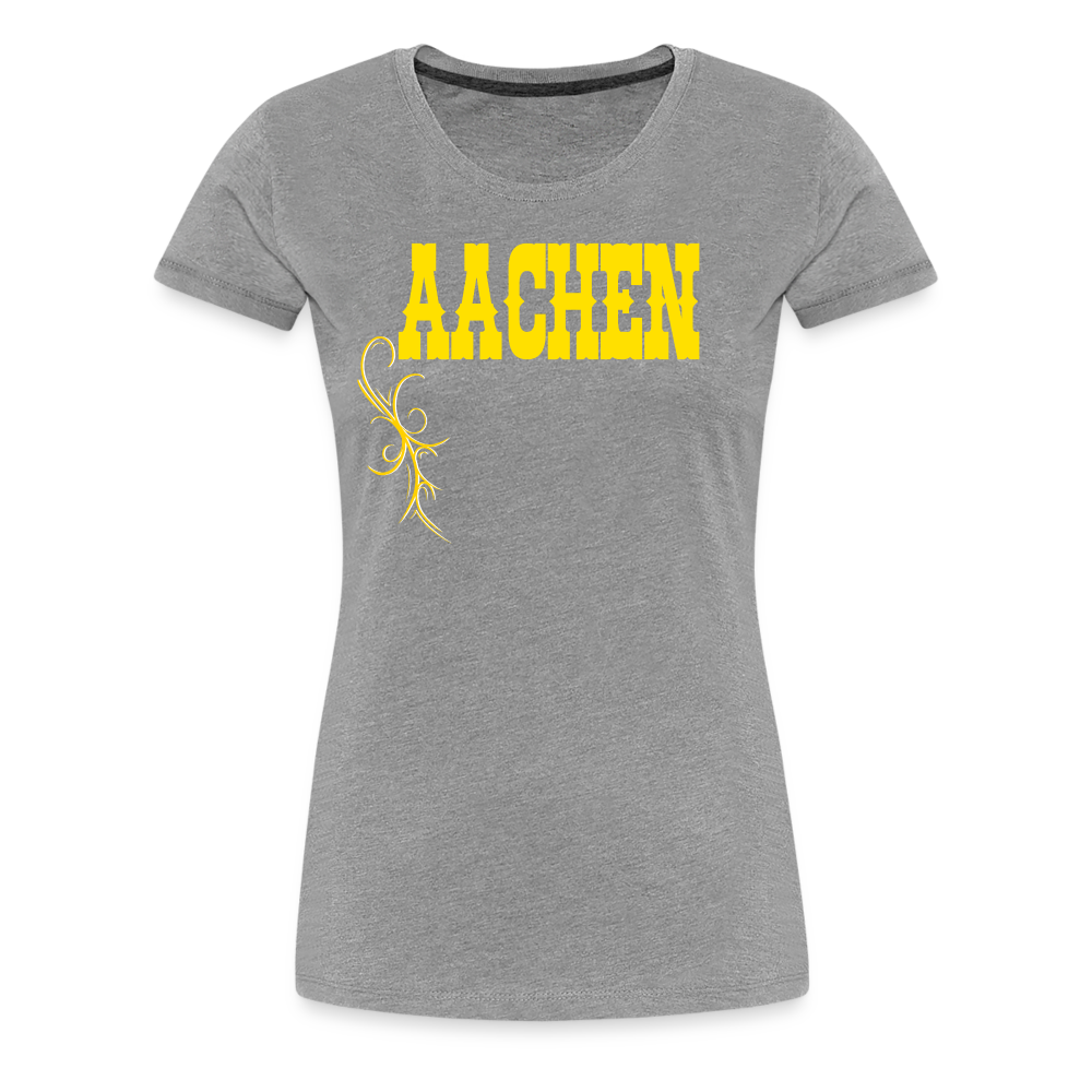 Aachen WW, Frauen Premium T-Shirt - Grau meliert