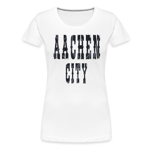 Aachen City, Frauen Premium T-Shirt - weiß