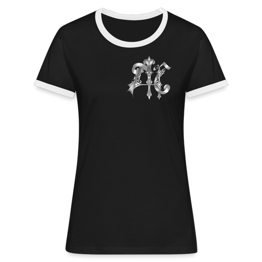 Aachen Barock Frauen Kontrast-T-Shirt - Schwarz/Weiß
