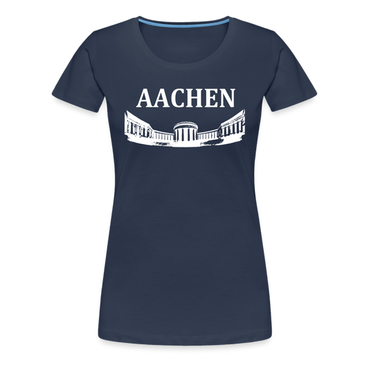 Elisenbrunnen, Frauen Premium T-Shirt - Navy