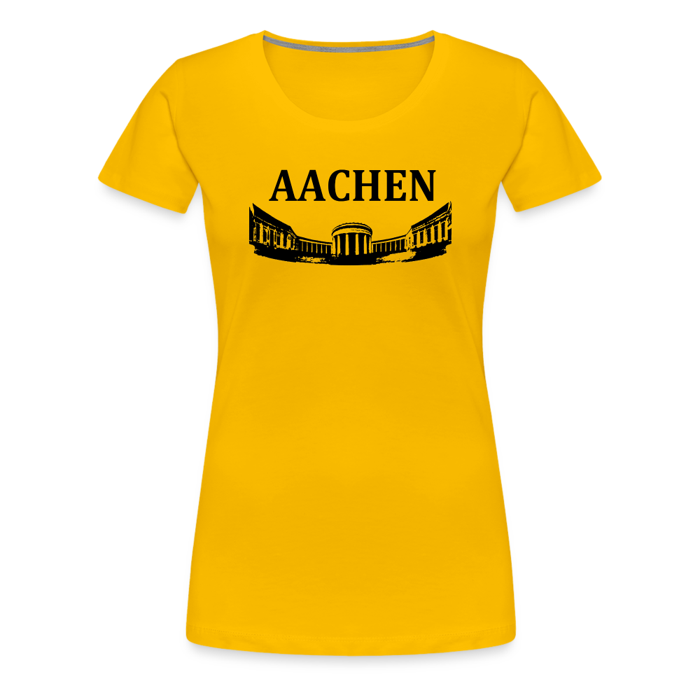 Elisenbrunnen, Frauen Premium T-Shirt - Sonnengelb